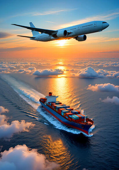 Container ship carrying FCL and LCL cargo